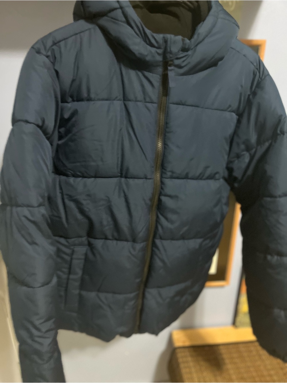 Swiss Tech Navy Blue Kids Hooded Puffer Jacket